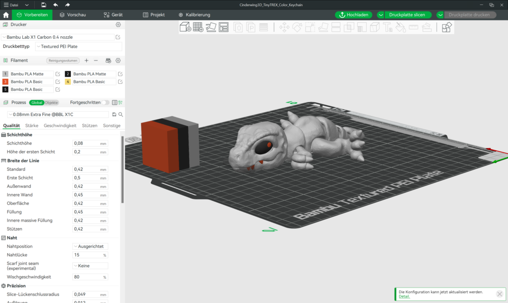 Die Slicer-Software Bambu Studio