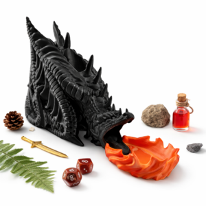 Drache mit Feuerball