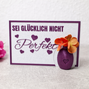 Statement-Relief „Sei Glücklich nicht perfekt"
