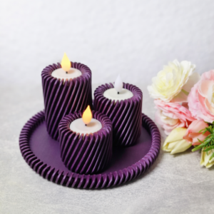 Vallicaria - Teelichter mit passendem Deko Tablett