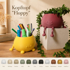 Kopftopf Floppi mit und ohne Schlenkerbeine