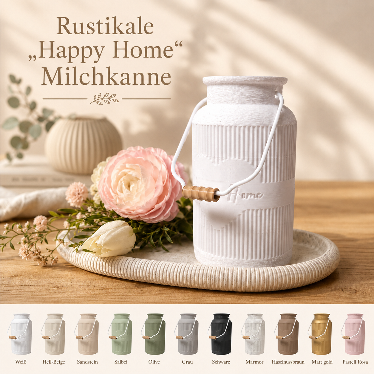 Rustikalöe Happy Home Milchkanne Rustikale Happy Home Milchkanne