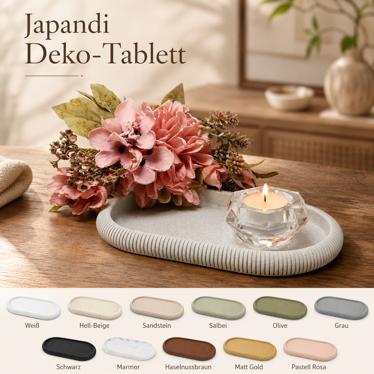 Japandi Deko Tablett