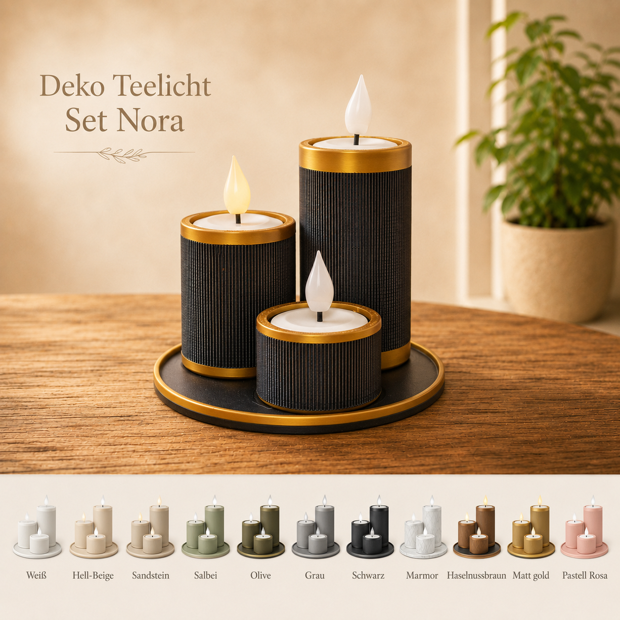 Deko Teelichtset Nora