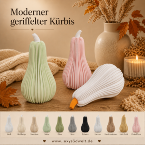 Moderner geriffelter Kürbis
