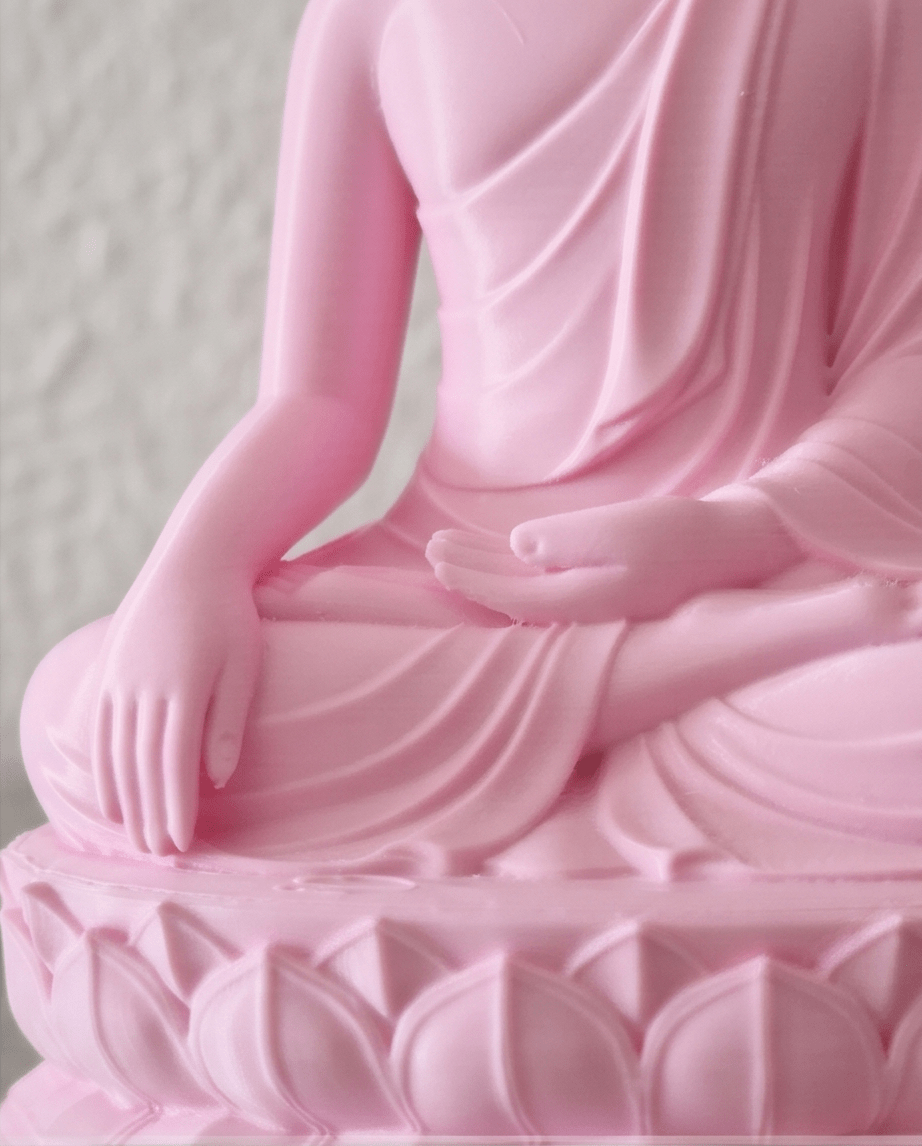 Buddha auf Lotusblüte - Detail der Hände