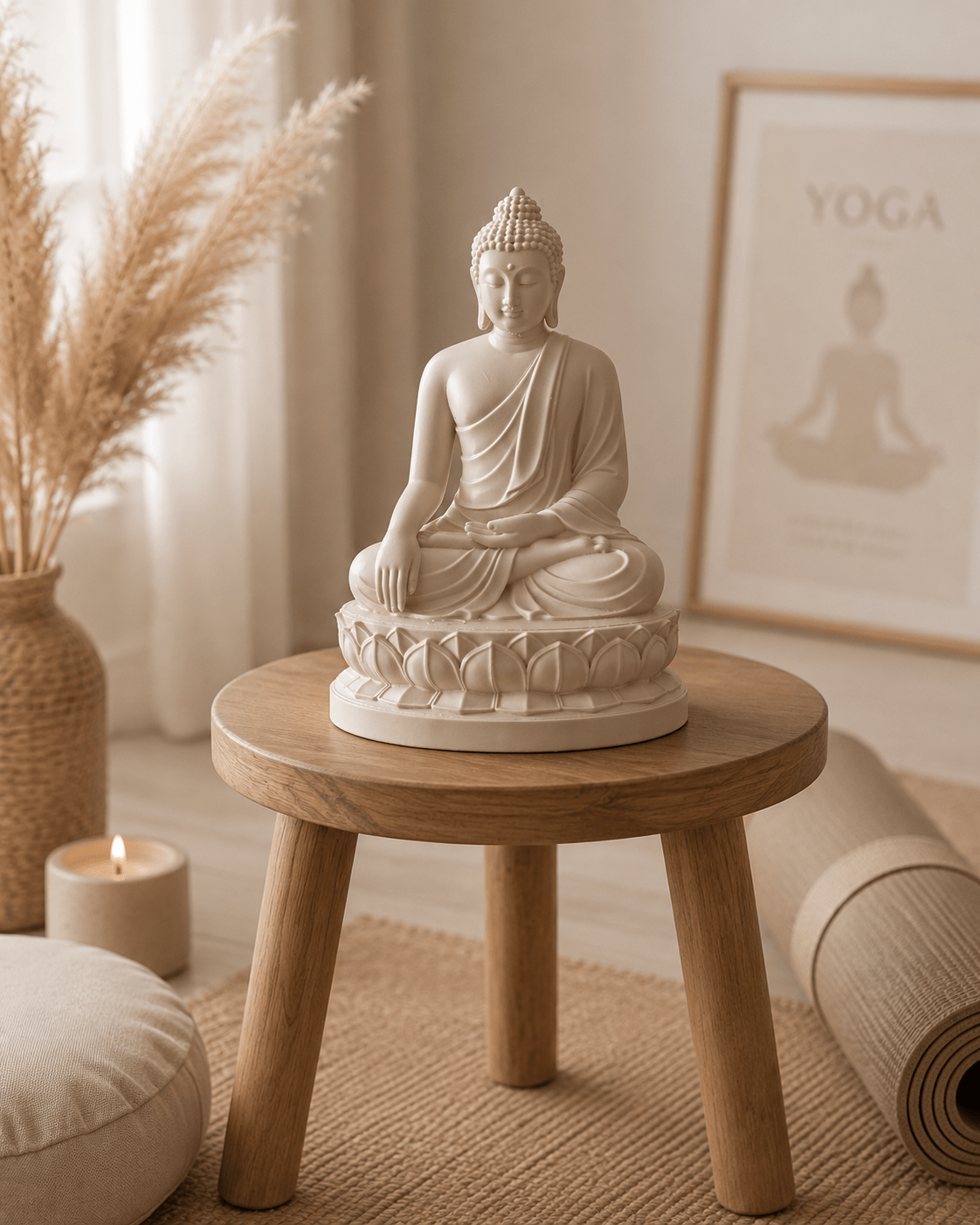 Buddha auf Lotusblüte – 3D-gedruckte Buddha-Figur für Yoga-Ecke, Meditation & ruhige Wohnraumdeko – Bild 6