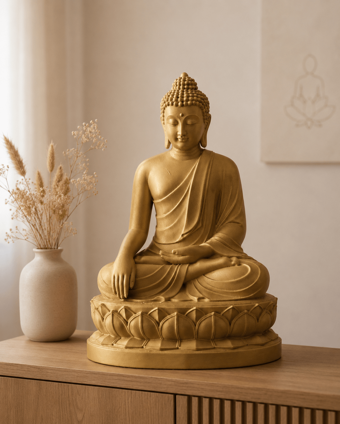 Buddha auf Lotusblüte – 3D-gedruckte Buddha-Figur für Yoga-Ecke, Meditation & ruhige Wohnraumdeko – Bild 7