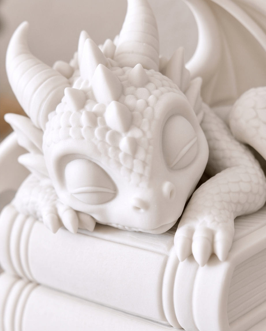 Babydrache auf Büchern