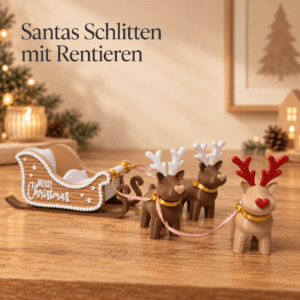 Santas Schlitten mit Rentieren